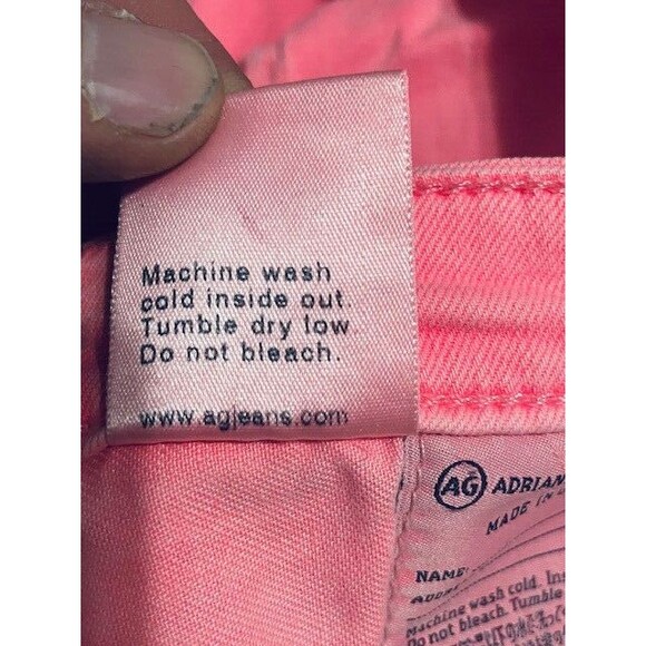 AG Adriano Goldschmied Jeans Womans 27R Pink The Stevie Ankle Slim Straight - Picture 15 of 16